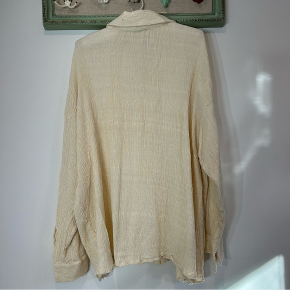 Savannah Morrow The Label long Sleeve button down shirt small women silk bamboo - Picture 9 of 9